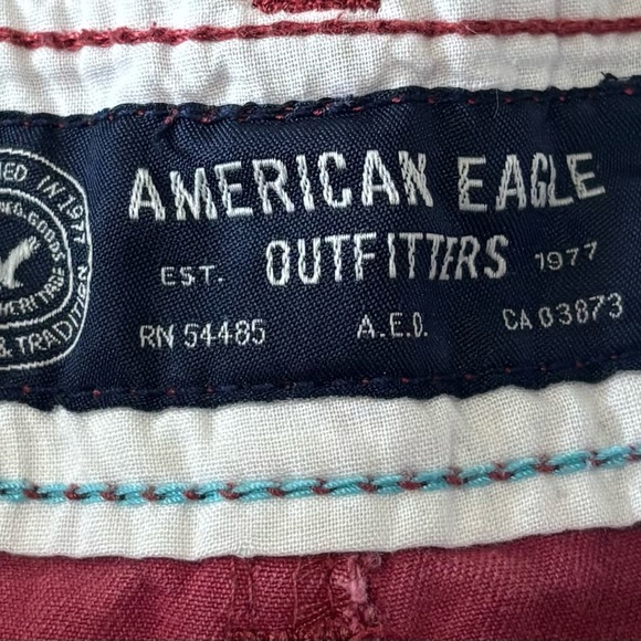 American Eagle Outfitters Longboard Skater Chino Shorts Faded Red Size 32 - Picture 6 of 8